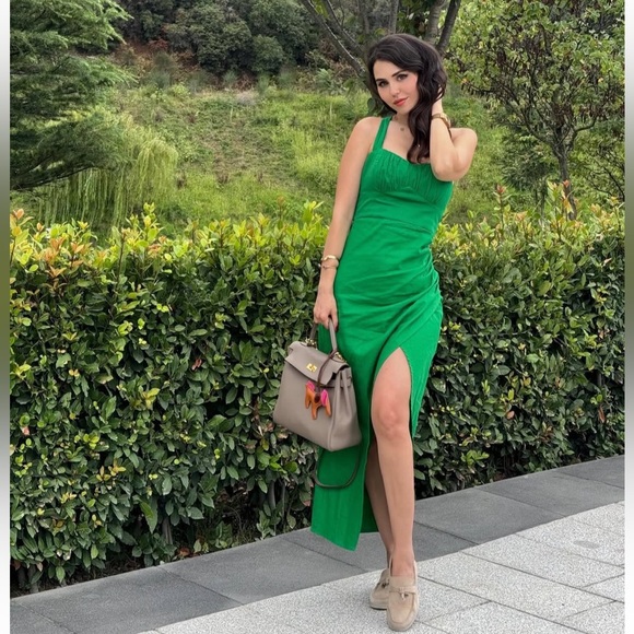 ZARA LINEN BLEND DRESS NWT - Picture 4 of 12